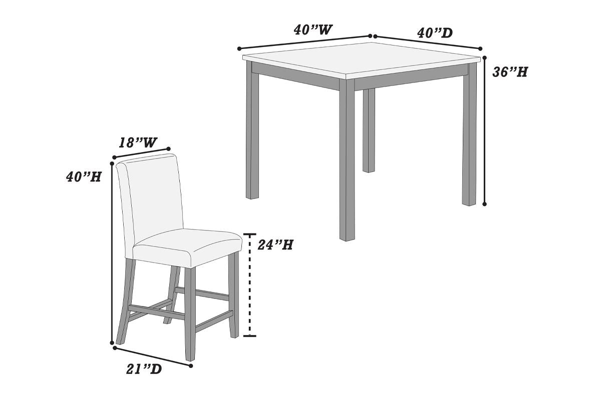 COUNTER HEIGHT DINING SET, F2617