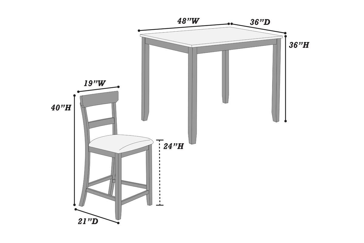 COUNTER HEIGHT DINING SET, F2622