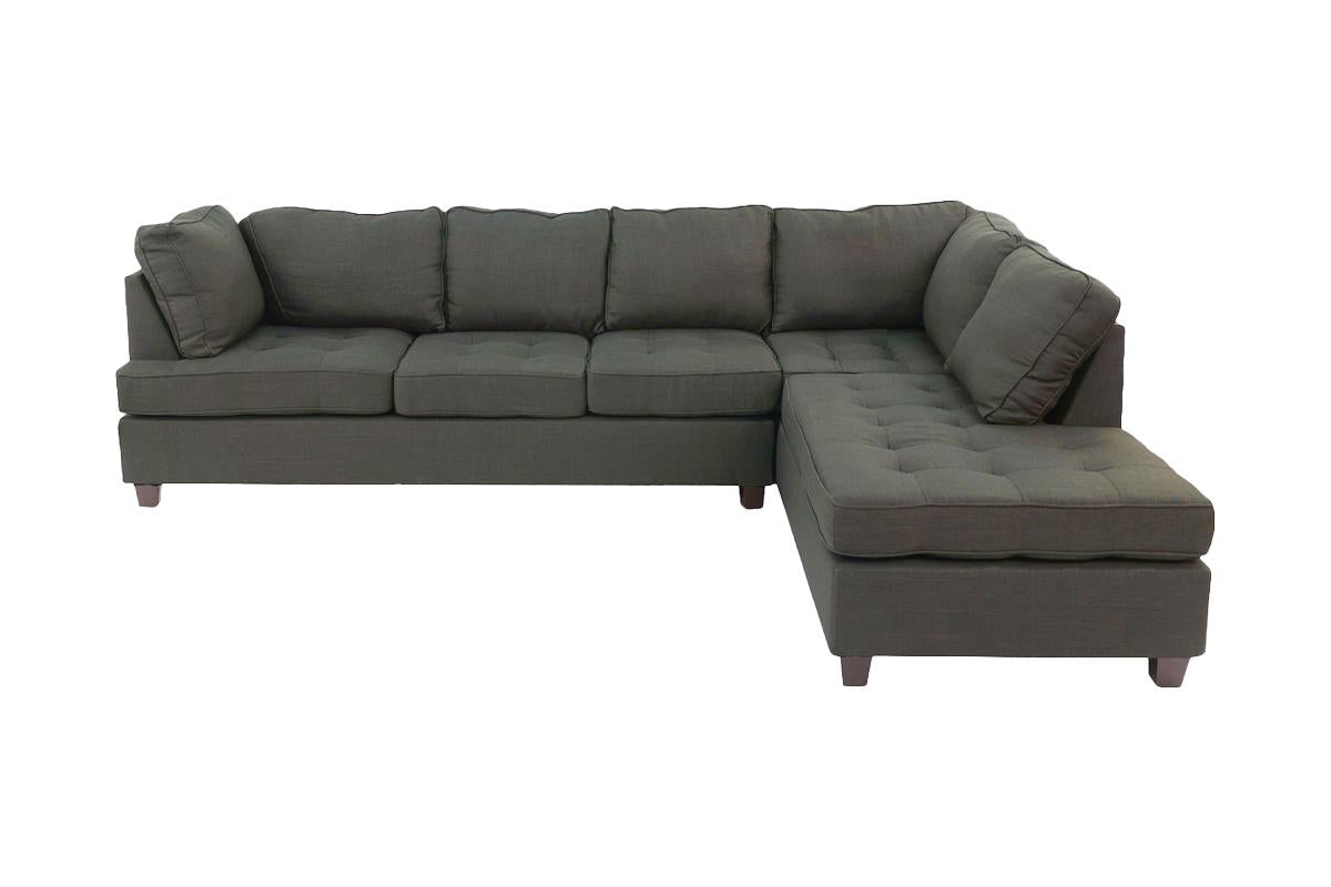 REVERSIBLE SECTIONAL ASH BLACK (OTTOMAN SOLD SEPARATELY), F6988