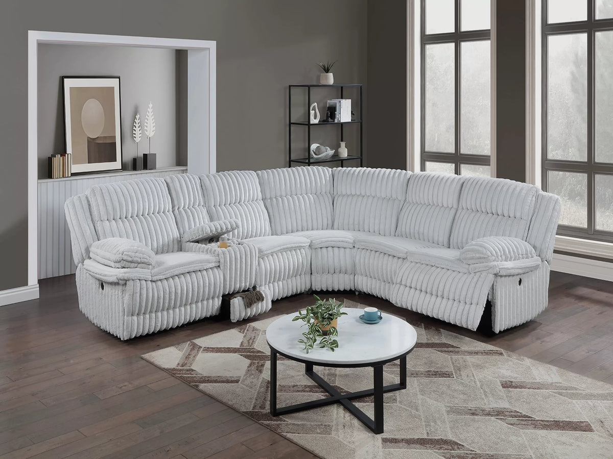 POUNDEX, CORDUROY MANUAL MOTION SECTIONAL (2 COLORS), F8132