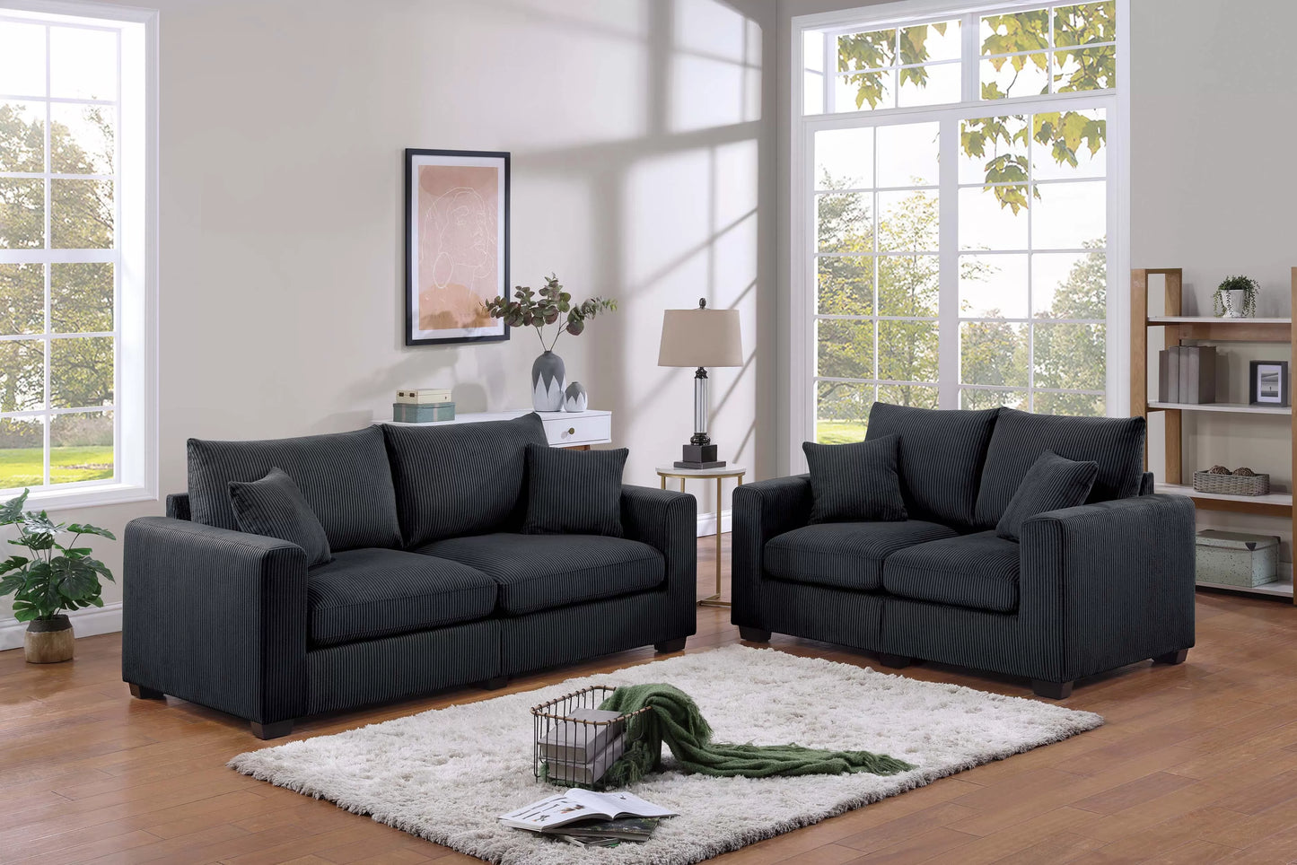 POUNDEX,  SOFA SET CORDUROY