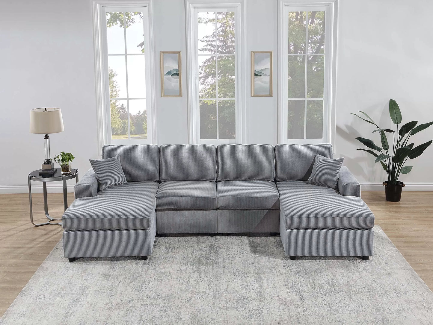 POUNDEX SECTIONAL WITH DOUBLE CHAISE, F8449