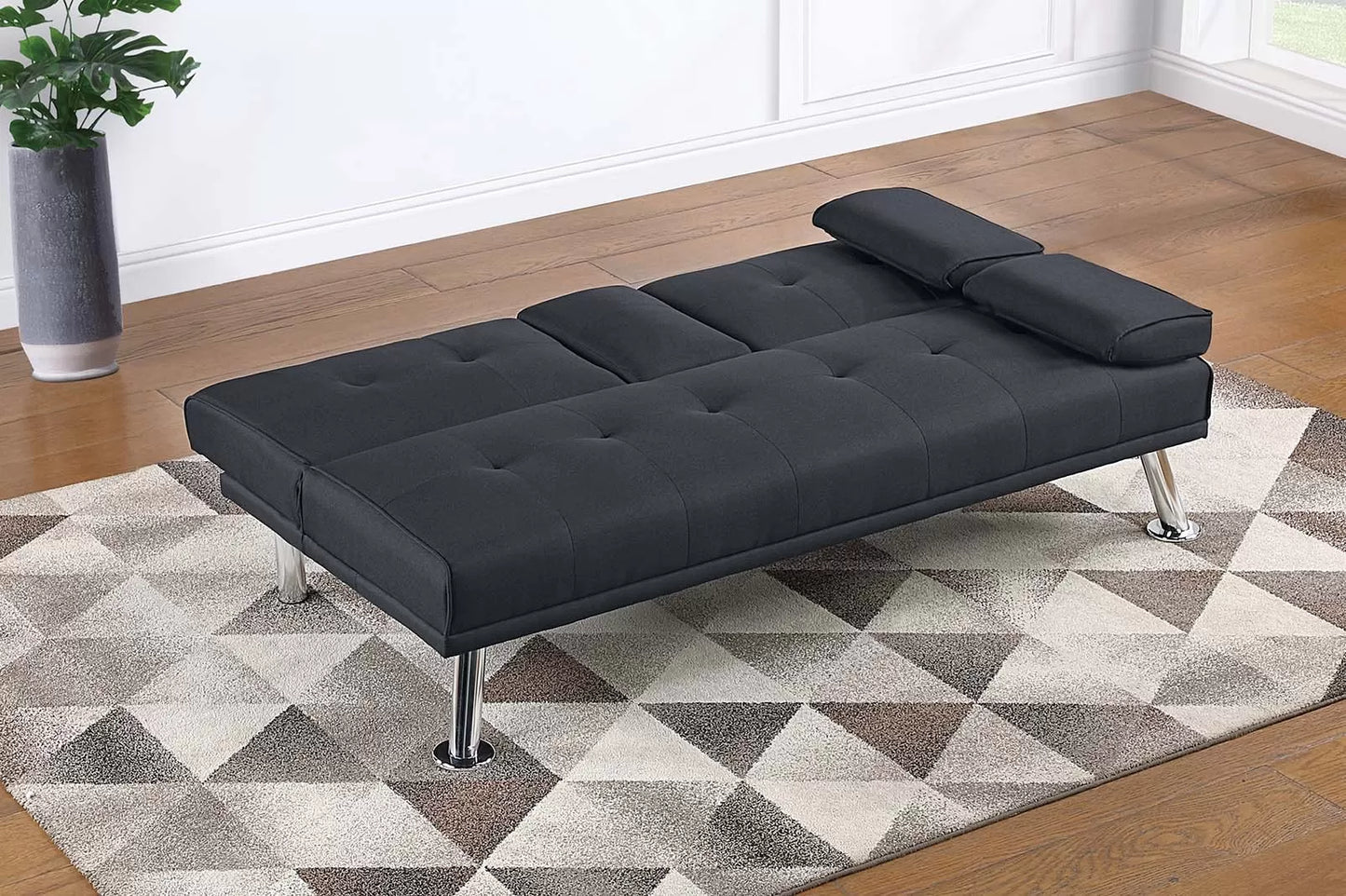 POUNDEX, BLACK ADJUSTABLE SOFA, F8595