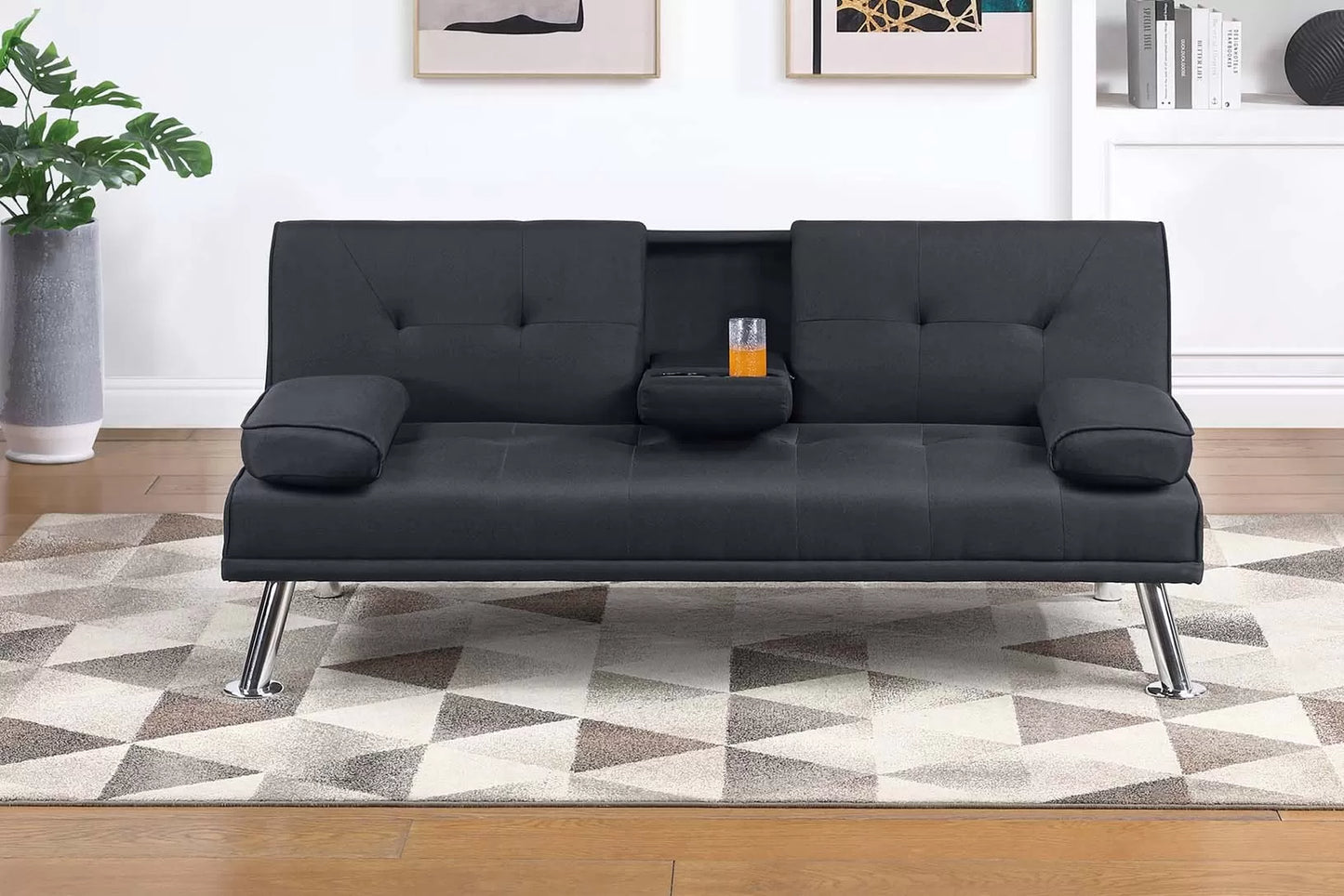 POUNDEX, BLACK ADJUSTABLE SOFA, F8595