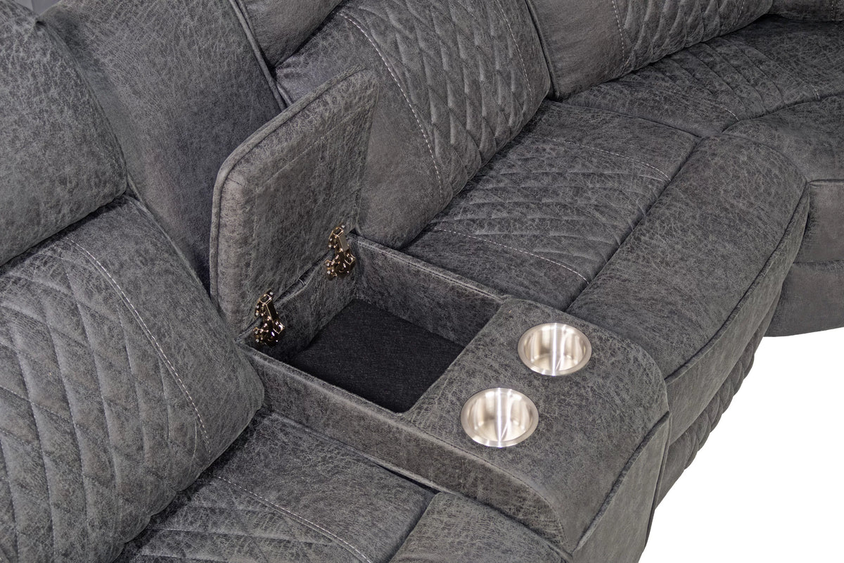 POUNDEX, POWER RECLINING SECTIONAL GEL LEATHERETTE (2 COLORS), F86632