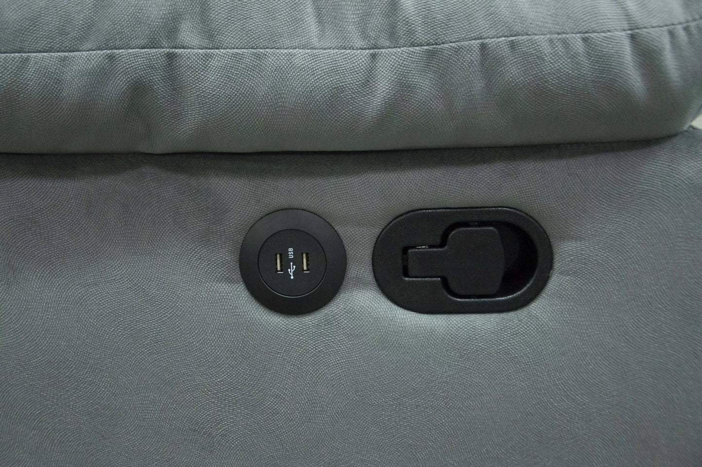 MANUAL RECLINING SOFA SET GRAY