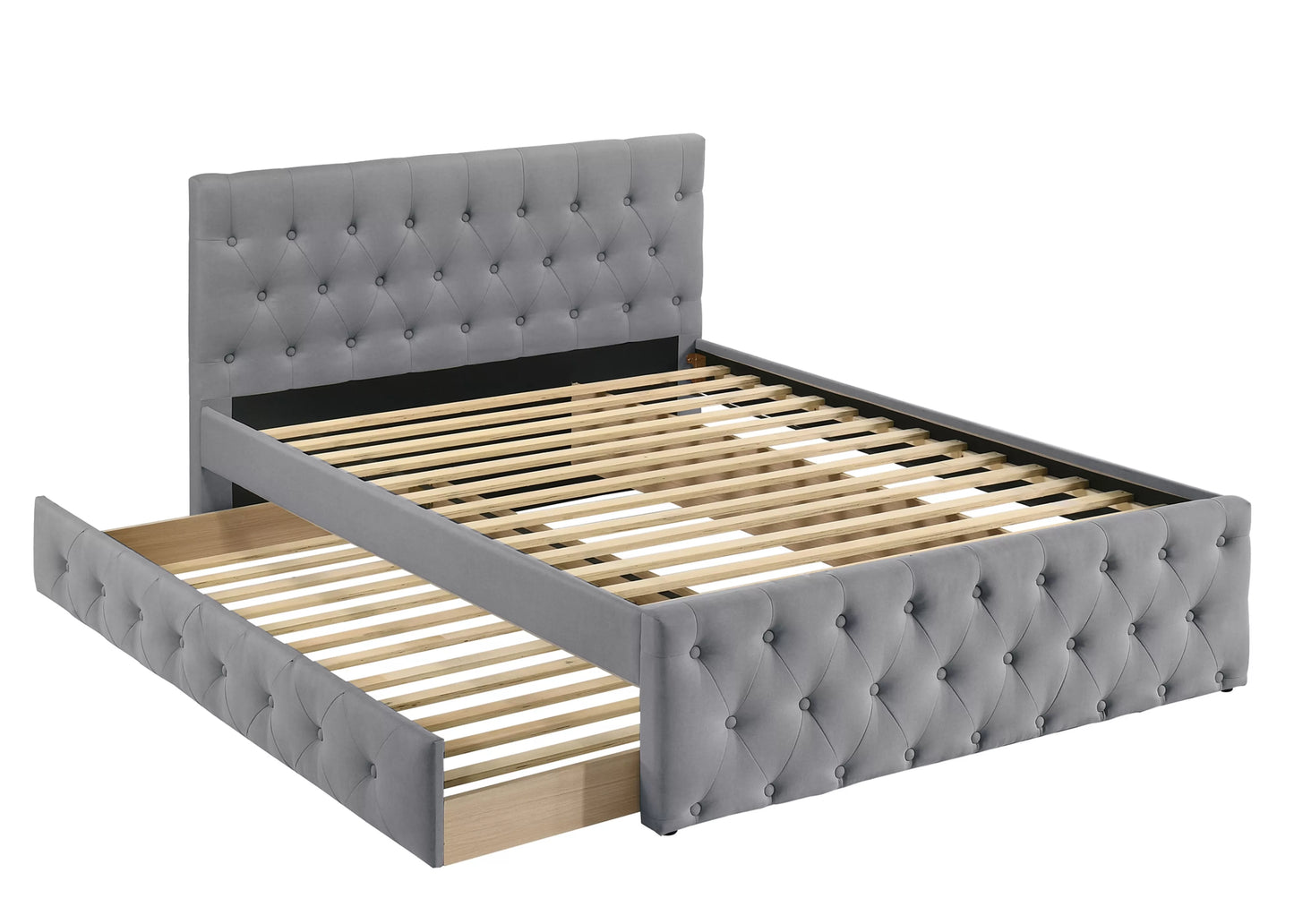 POUNDEX, FULL SIZE BED WITH TWIN TRUNDLE, F9519F