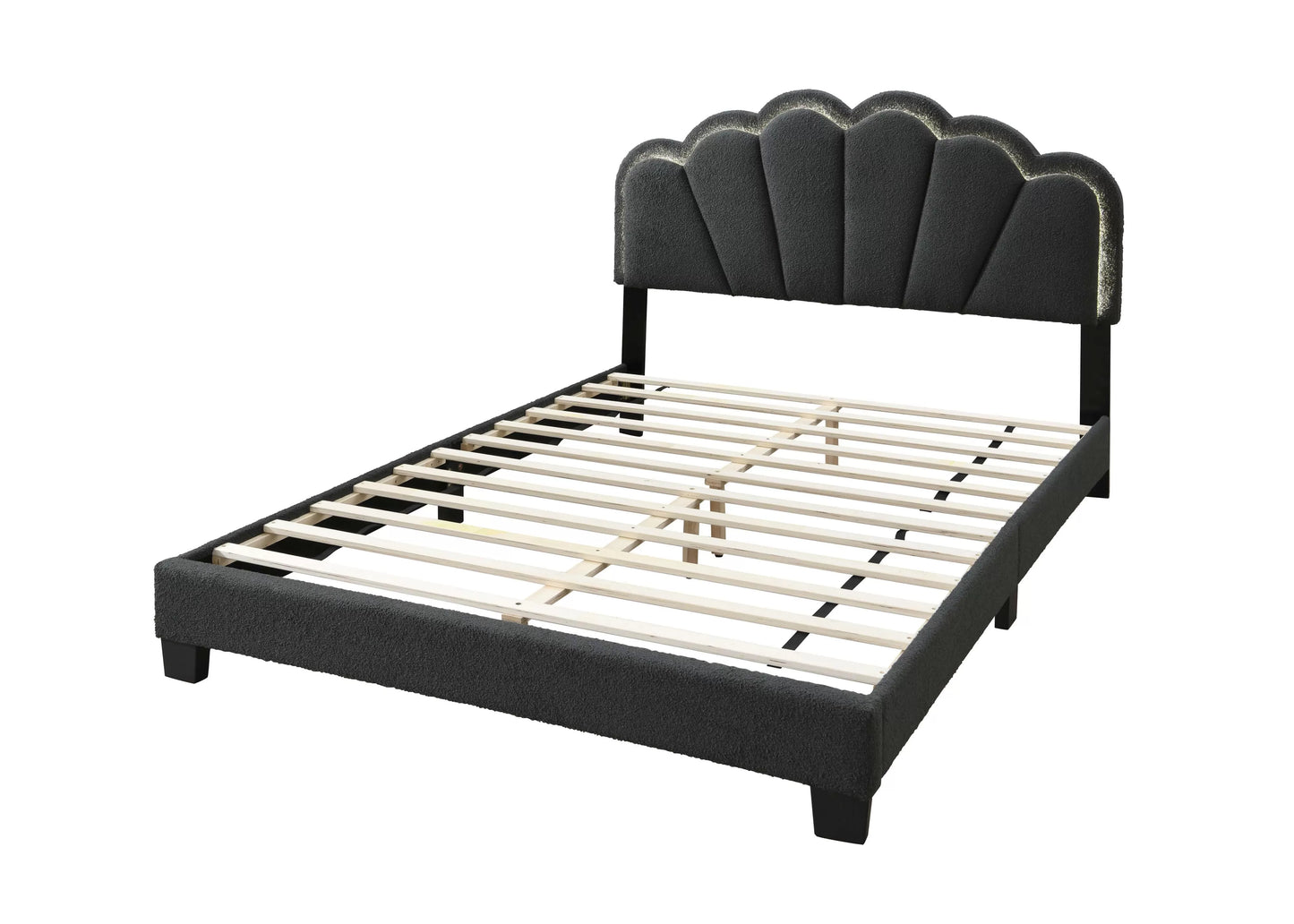POUNDEX, FULL SIZE BED FRAME WITH LED LIGHT, F9662F