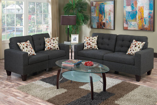 2 PIECES SOFA SET BLUE GRAY, F6901