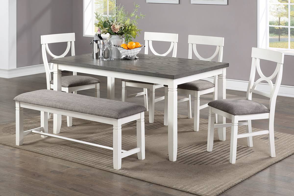 6 PIECES DINING SET WITH BENCH, F2562