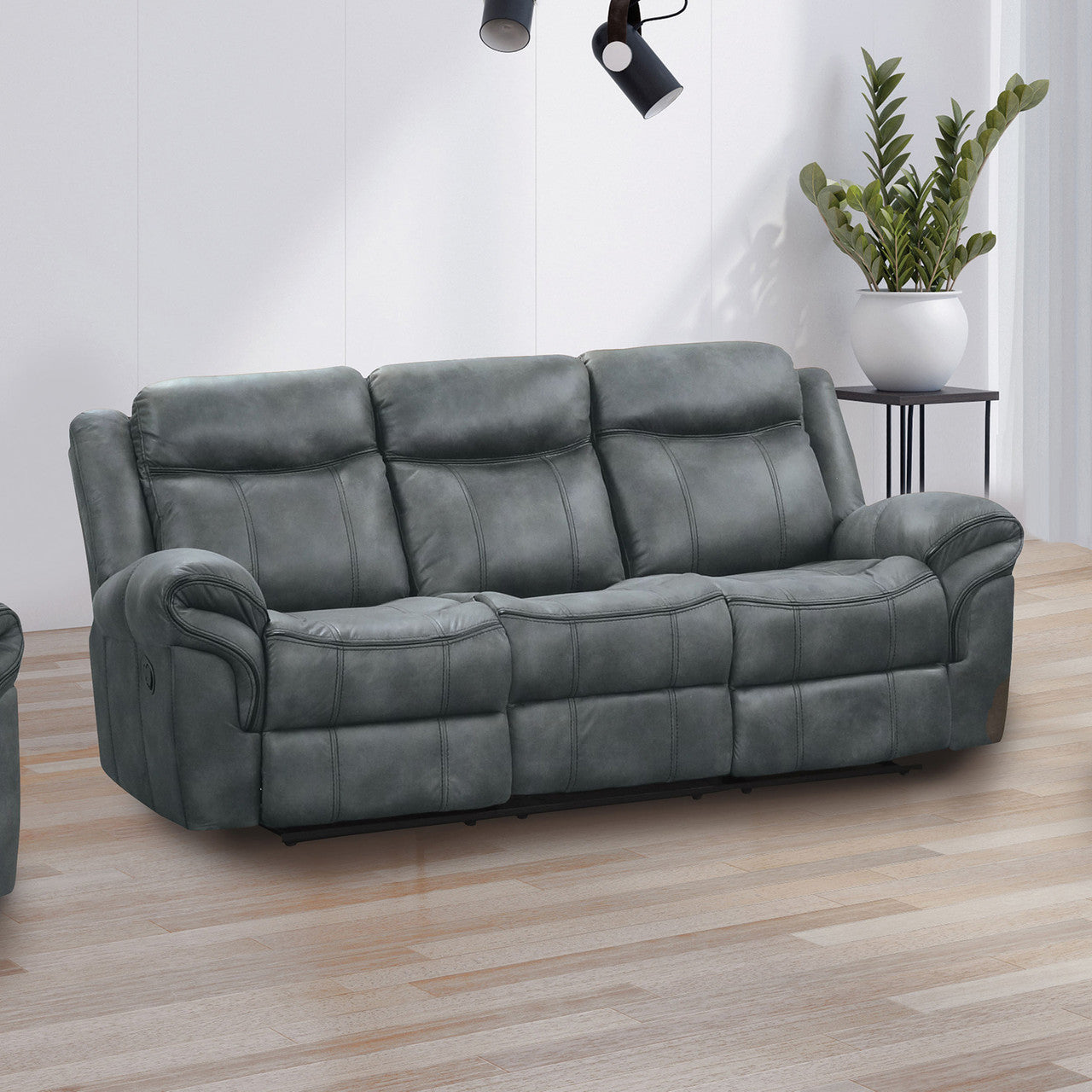 AGATA, MANUAL MOTION 2 PIECES SOFA SET GRAY,  NX6001DG