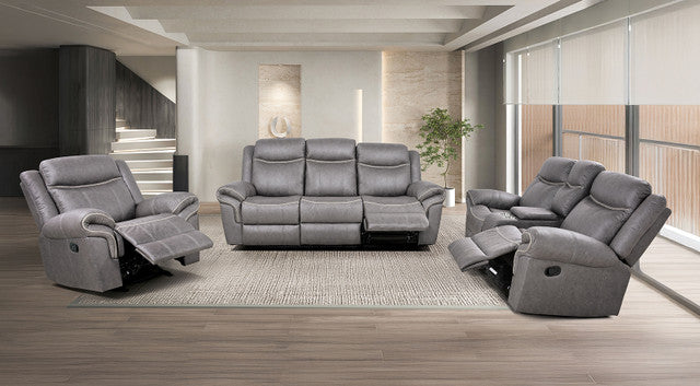 AGATA, MANUAL MOTION SOFA SET WARM GRAY,  NX6001WG