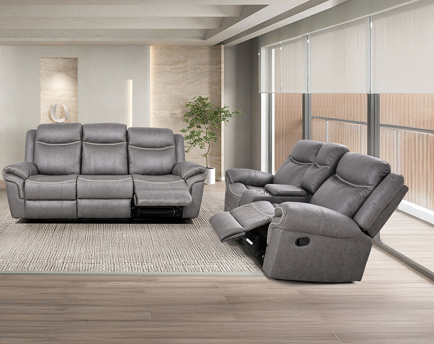AGATA, MANUAL MOTION SOFA SET WARM GRAY,  NX6001WG