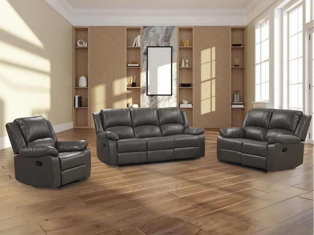 LETHA, MANUAL MOTION  SOFA SET GRAY,NX6004BR-S-L
