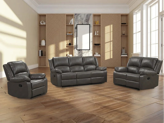 LETHA, MANUAL MOTION  SOFA SET GRAY,NX6004BR-S-L