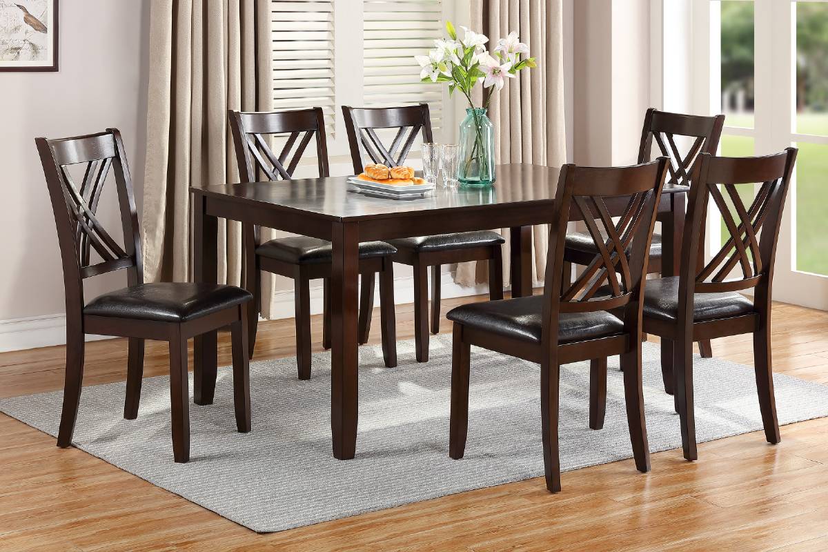 7 PIECES DINING SET ESPRESSO