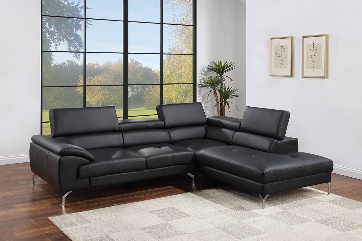 SECTIONAL FAUX LEATHER WHITE, F8445