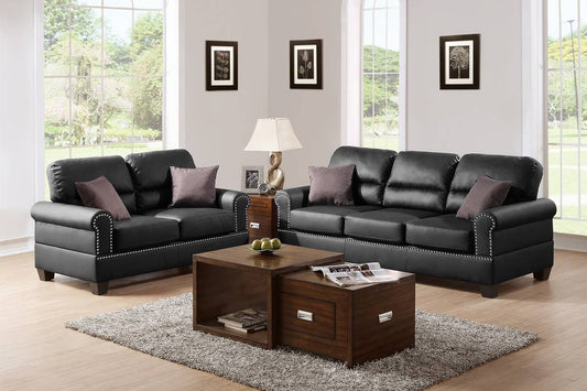 2 Pieces sofa set black, F7877