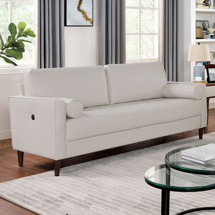 HORGE, 2 PIECES SOFA SET OFF WHITE, CM6452WH-S-L