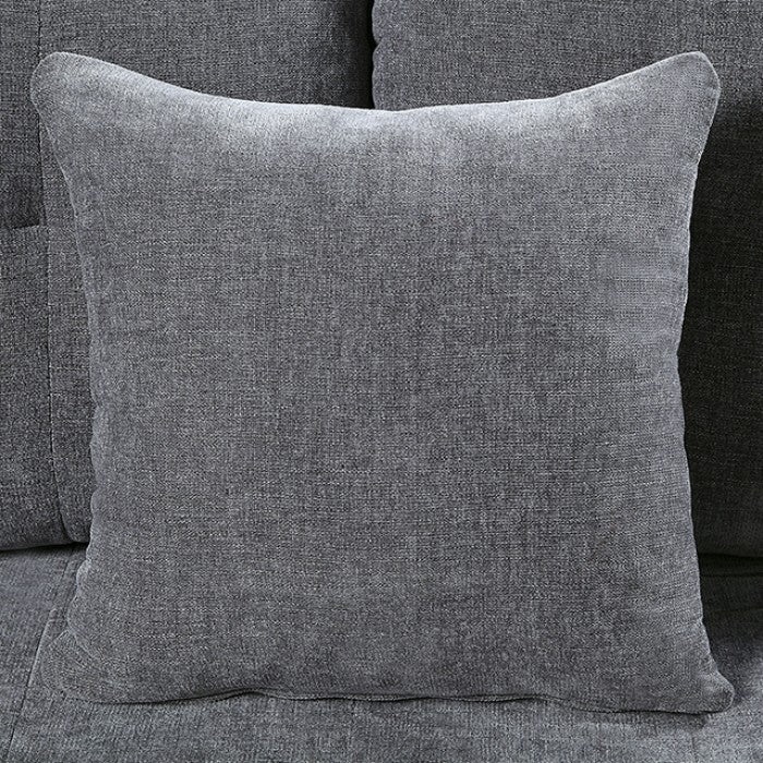 LYNDA, 2 PIECES SOFA SET GRAY CHENILLE, CM6736DG-S-L