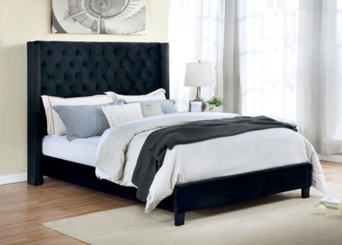 RYLEIGH, QUEEN BED FRAME BLACK,  FM7141BK