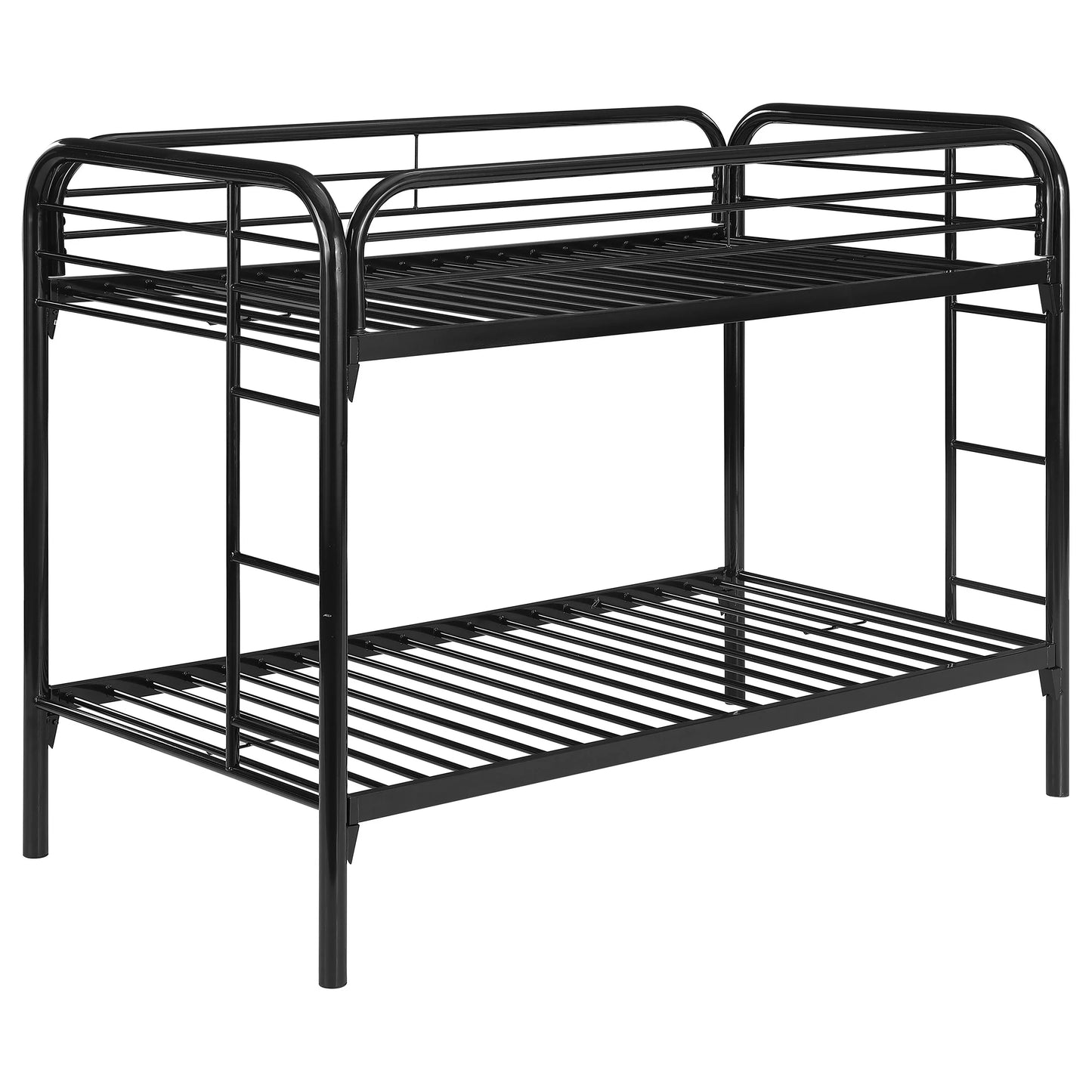 TWIN/TWIN BLACK METAL BUNK BED, 819BK