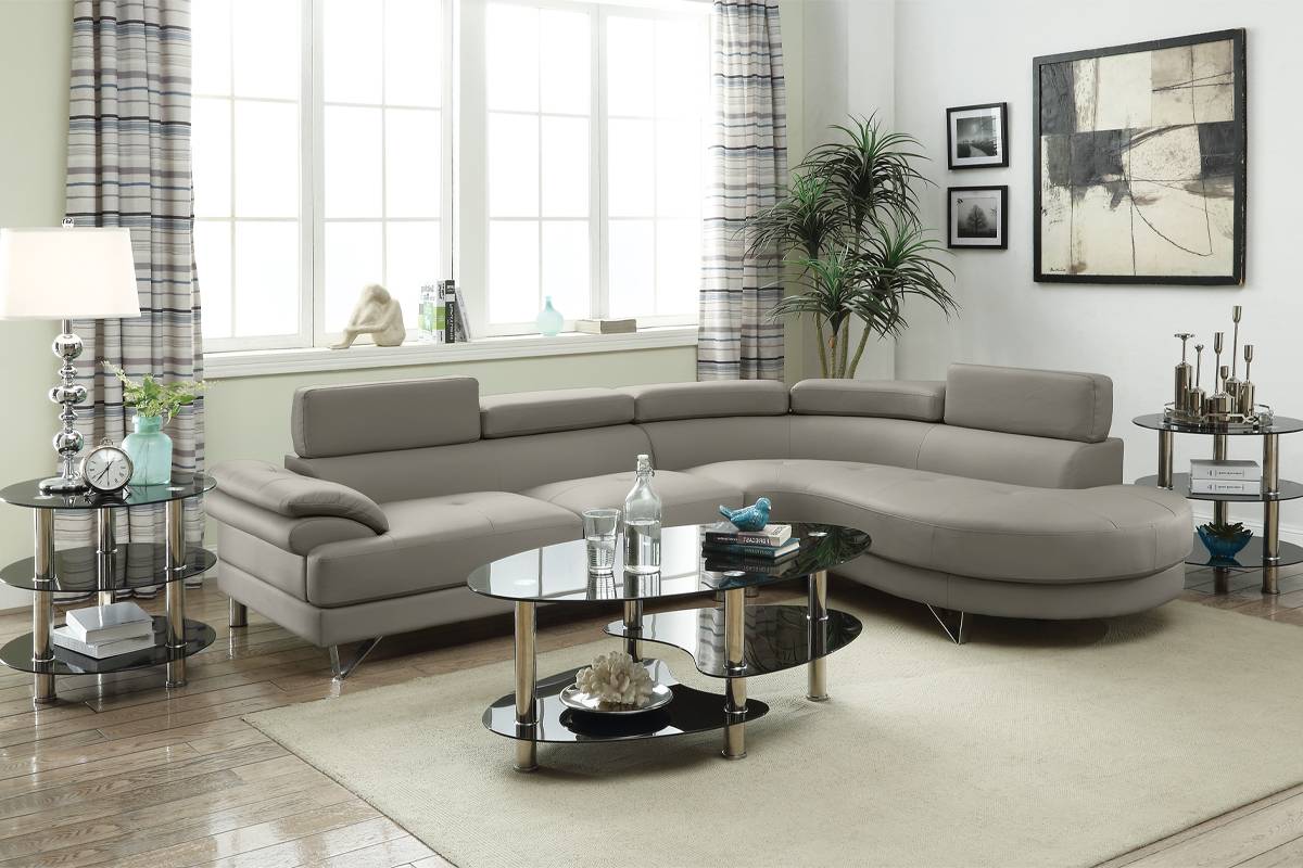 SECTIONAL FAUX LEATHER, F6984
