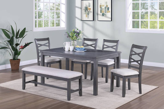 6 PIECES DINING SET GRAY, F2623