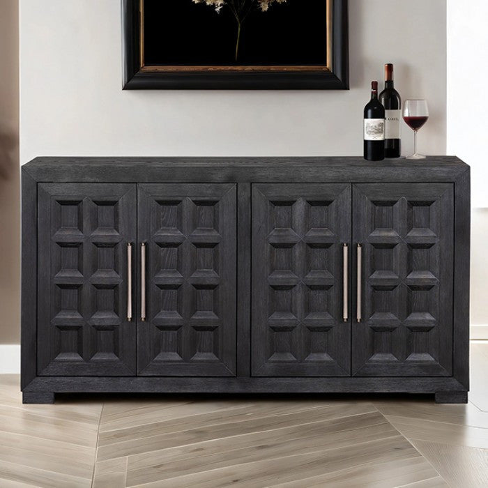 HATTON CROSS, BLACK WEATHERED CABINET,  FM39011BK-SV