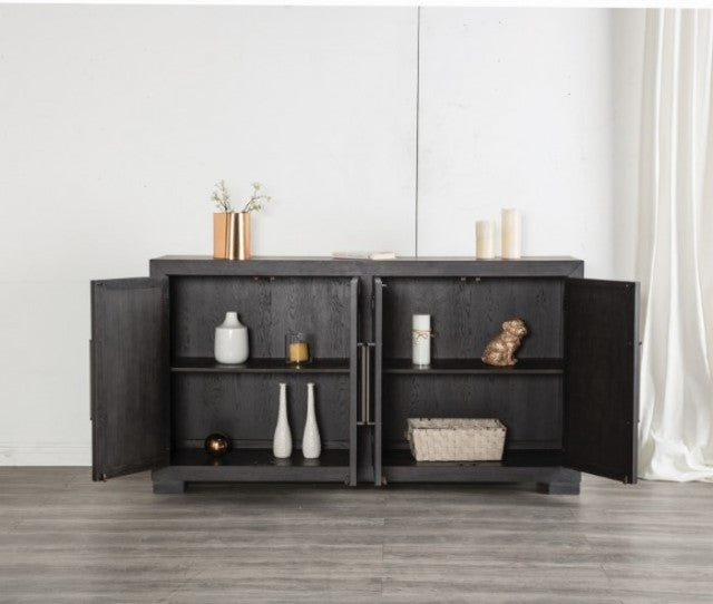 HATTON CROSS, BLACK WEATHERED CABINET,  FM39011BK-SV