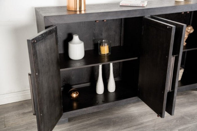 HATTON CROSS, BLACK WEATHERED CABINET,  FM39011BK-SV