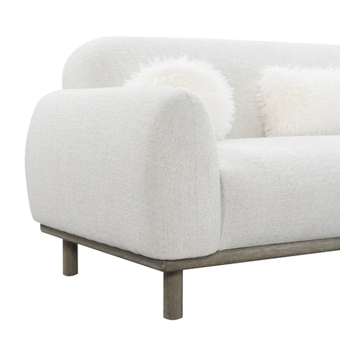 MELLONE, CHENILLE MID-CENTURY MODERN SOFA  (2 COLORS) FM64007