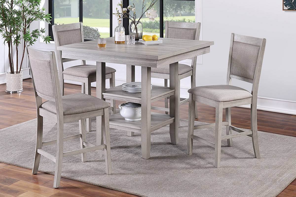 5 PIECES COUNTER HEIGHT DINING SET, F2604