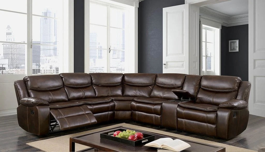FURNITURE OF AMERICA, GATRIA MANUAL MOTION SECTIONAL (2 COLORS),  CM6982