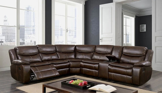 FURNITURE OF AMERICA, GATRIA MANUAL MOTION SECTIONAL (2 COLORS),  CM6982