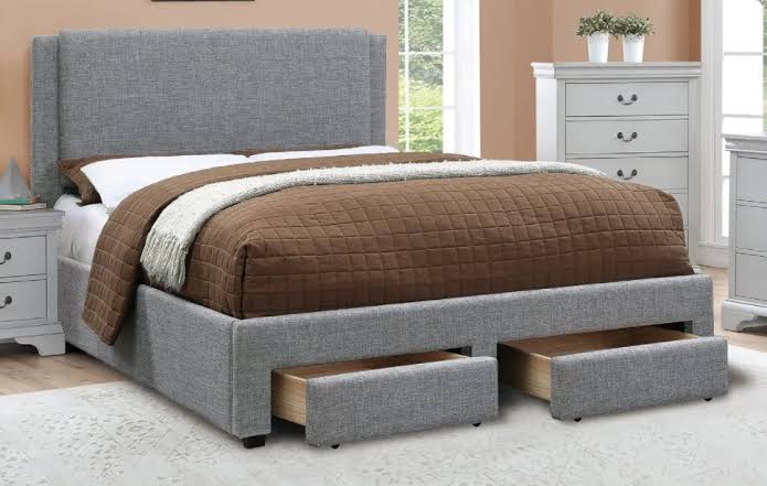 POUNDEX, FULL SIZE BED FRAME WITH FRONT DRAWERS, F9365F