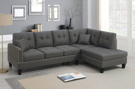 2 PIECES SECTIONAL DARK COFFEE, F8882