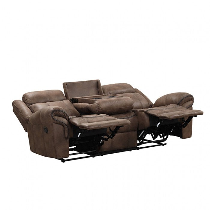 AGATA, MANUAL MOTION 2 PIECES SOFA SET BROWN,  NX6001BR-S-L