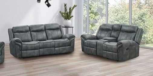 AGATA, MANUAL MOTION 2 PIECES SOFA SET GRAY,  NX6001DG