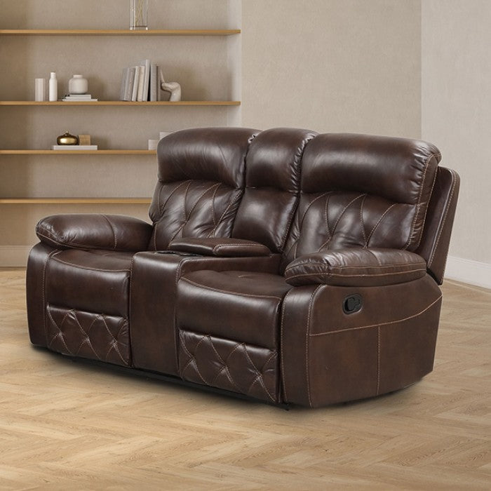 OSIAS, MANUAL MOTION 2 PIECES SOFA SET BROWN, NX6004BR-S-L