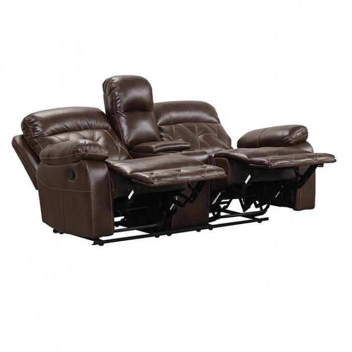 OSIAS, MANUAL MOTION 2 PIECES SOFA SET BROWN, NX6004BR-S-L