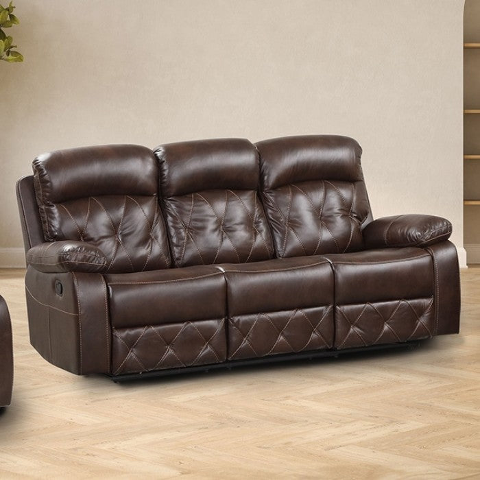 OSIAS, MANUAL MOTION 2 PIECES SOFA SET BROWN, NX6004BR-S-L