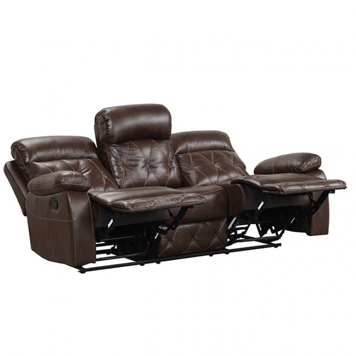 OSIAS, MANUAL MOTION 2 PIECES SOFA SET BROWN, NX6004BR-S-L