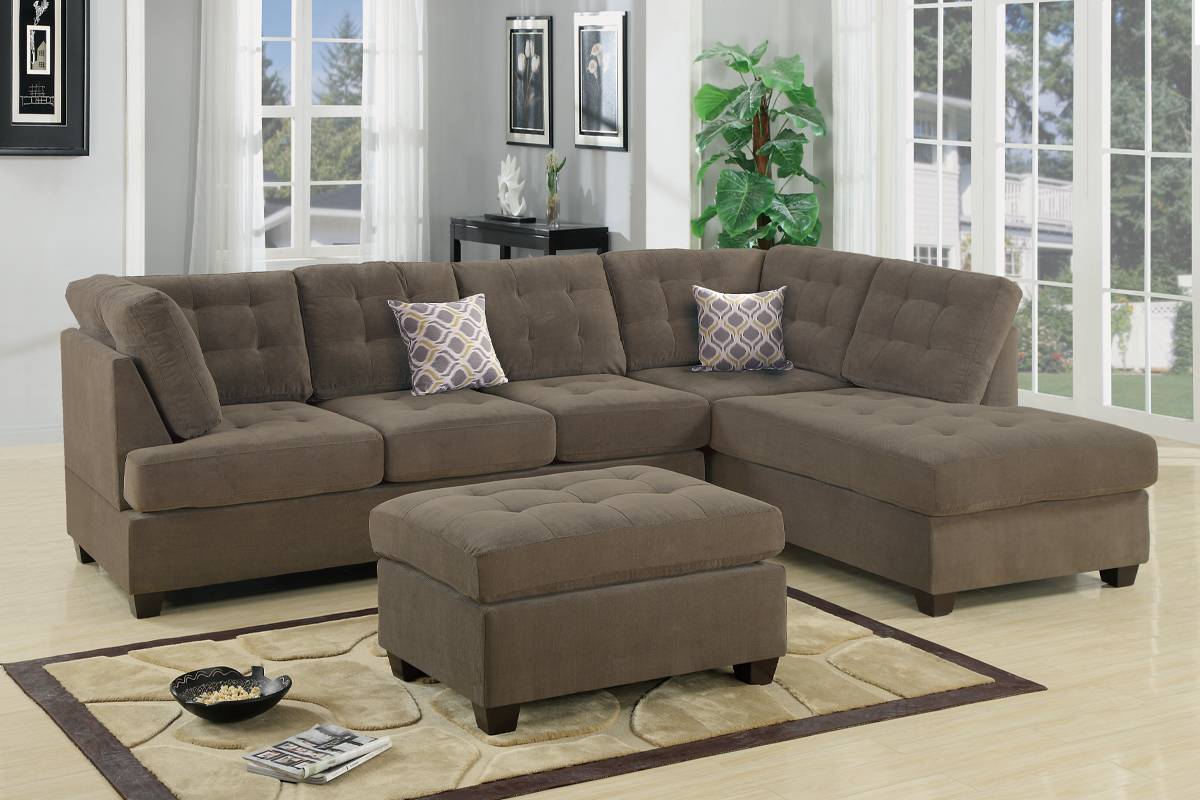 REVERSIBLE SECTIONAL CHARCOAL (OTTOMAN SOLD SEPARATELY), F7139
